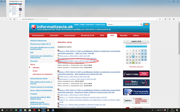 Obrázok web stránky informatizacia.sk
