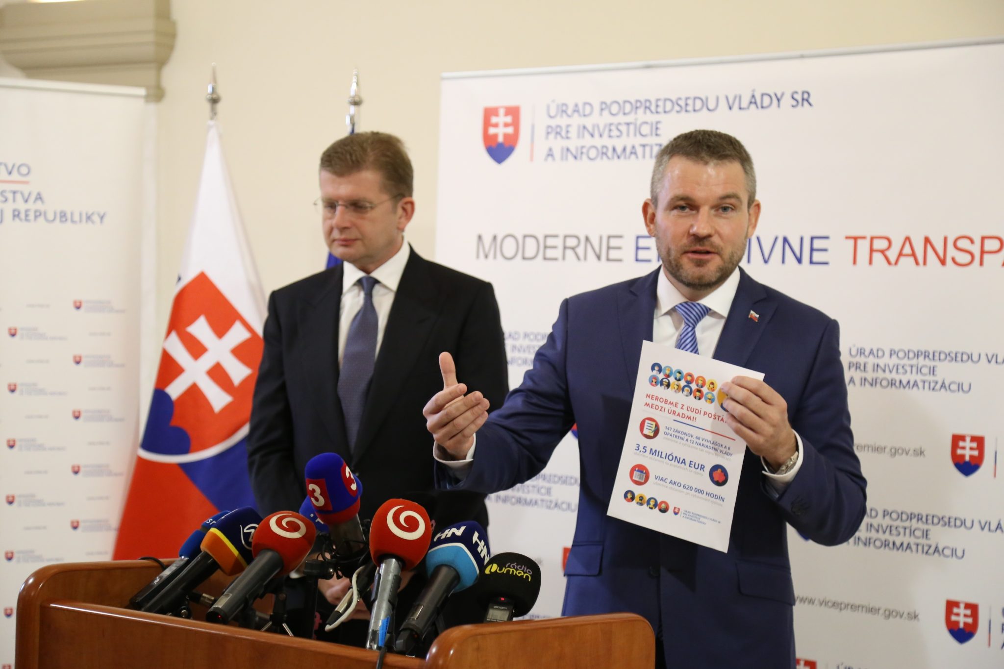 Pellegrini a Žiga vyhlásili vojnu byrokracii! Ľudia ušetria 3,5 mil. eur a 620 000 hodín strávených na úradoch