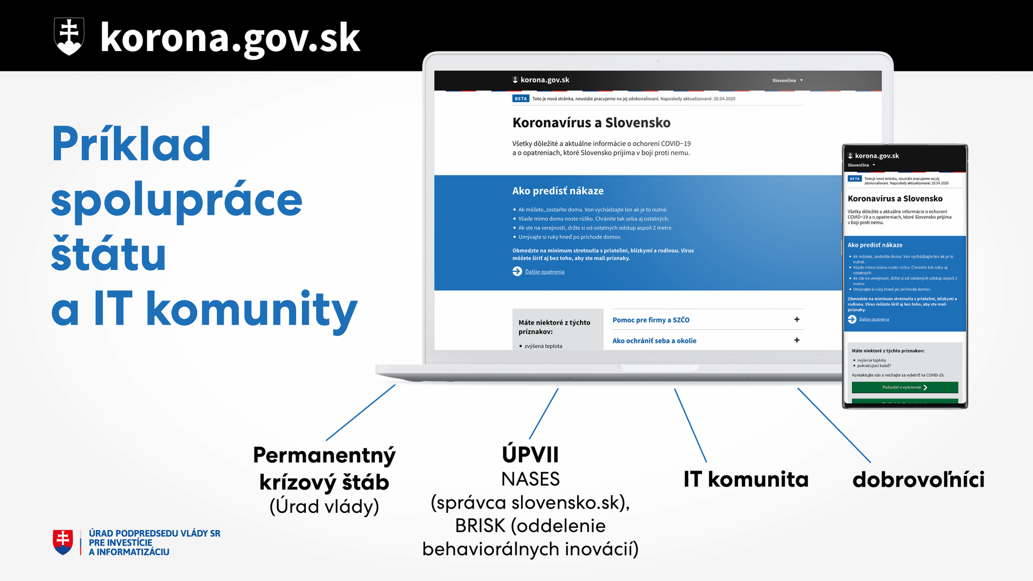 Nový web korona.gov.sk je ukážkovým príkladom spolupráce štátu a IT komunity