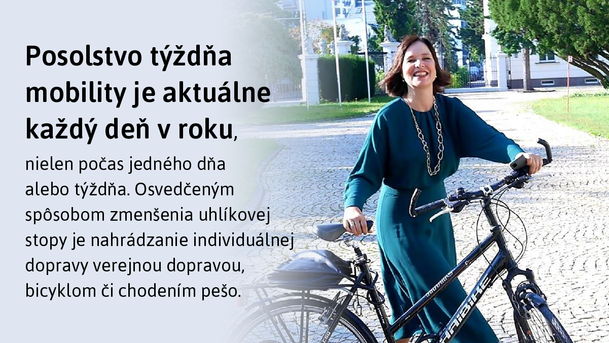Veronika Remišová: Posolstvo Európskeho týždňa mobility je aktuálne po celý rok, preto podporujeme ekologickú dopravu v regiónoch