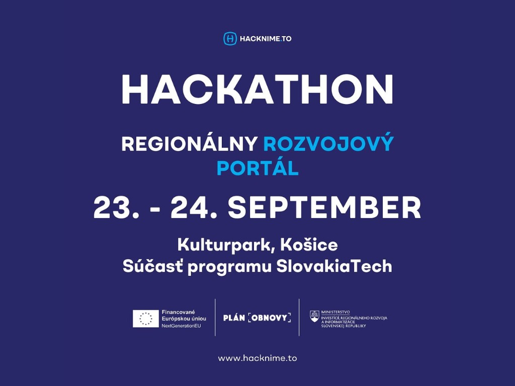 Hackathon mieri do Košíc: Odborníci aj IT nadšenci budú vytvárať inovatívny regionálny rozvojový portál