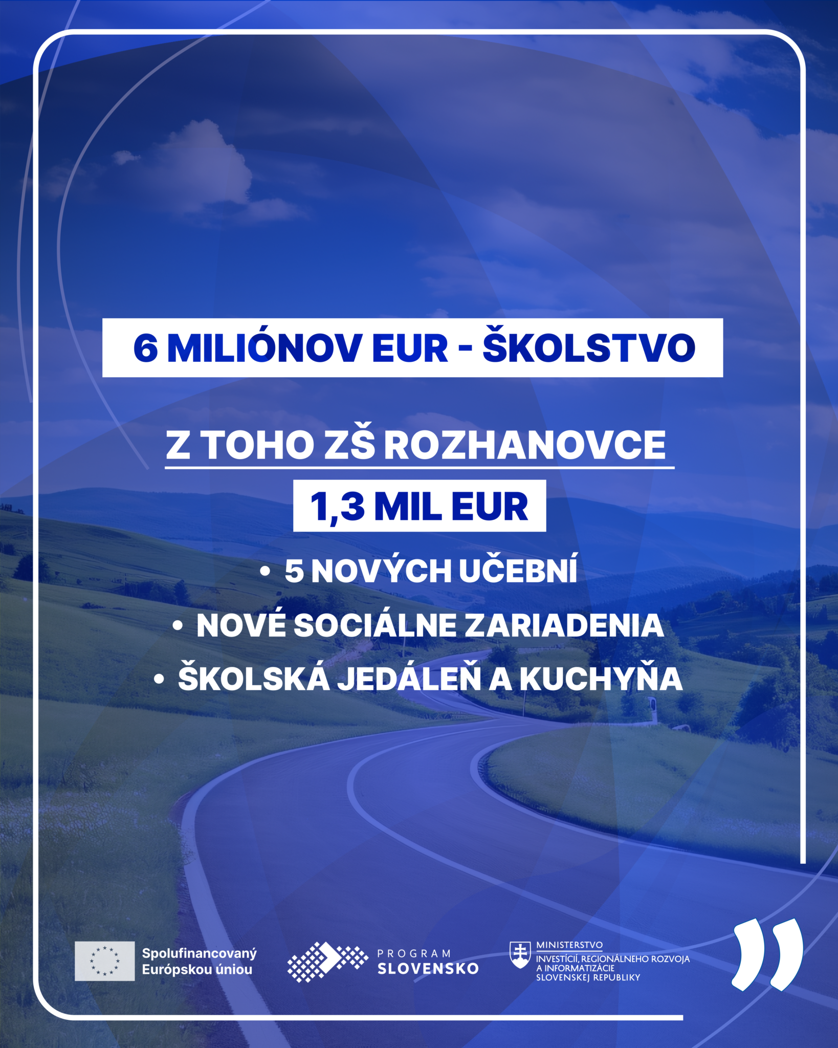 Modernizácia škôl, rozvoj komunikácií aj podpora SMART riešení: MIRRI pokračuje v podpore regiónov