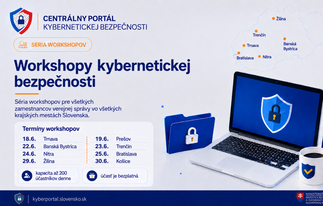 Bezplatné workshopy kybernetickej bezpečnosti prichádzajú do všetkých krajských miest